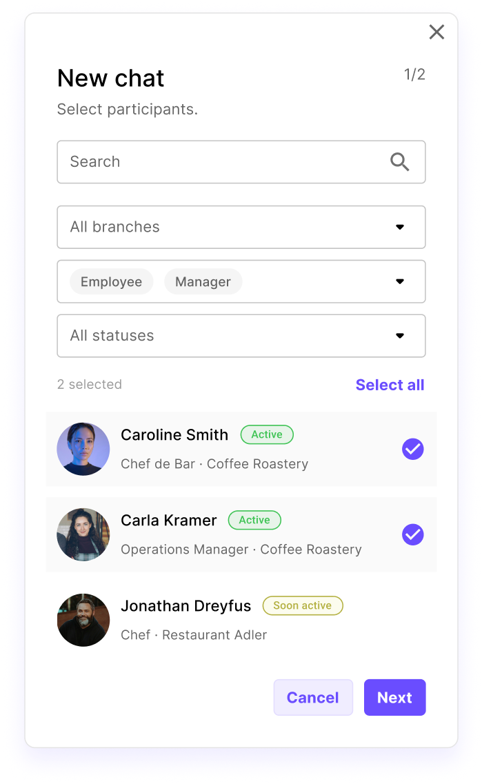Chat creation
